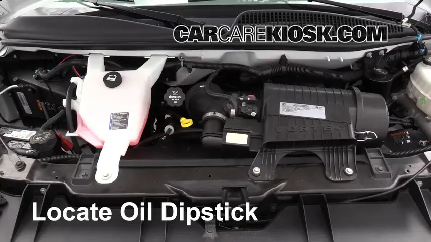 2017 Chevrolet Express 2500 4.8L V8 FlexFuel Extended Cargo Van Oil Check Oil Level